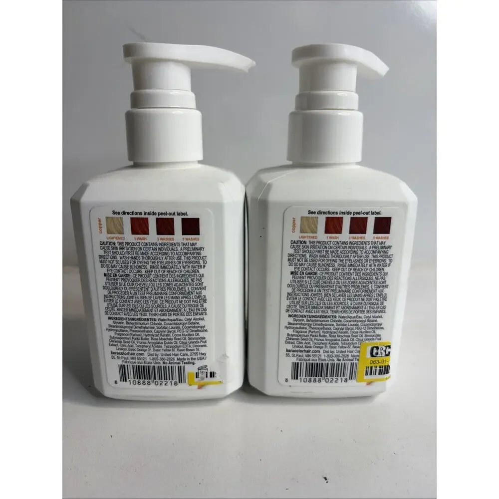 2 PACK KeraColor Color + Clenditioner - Copper, 12 oz CLEANSE & Condition